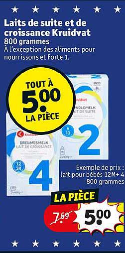 laits de suite et de croissance kruidvat