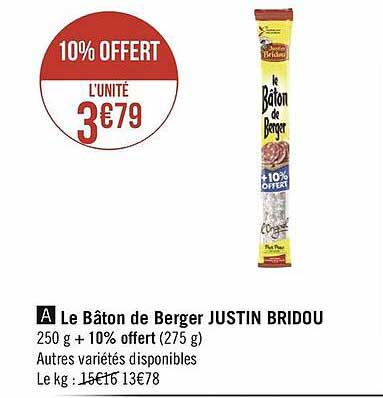 le bâton de berger justin bridou