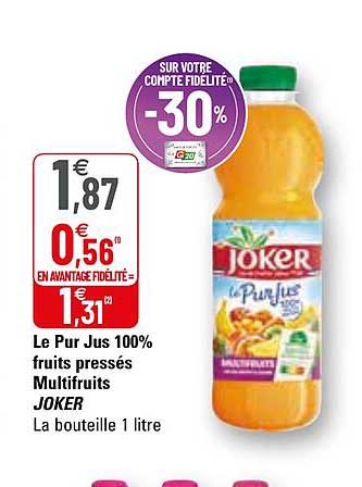 le pur jus 100% fruits pressés multifruits joker