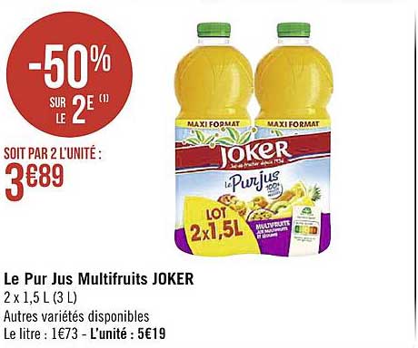 Le Pur Jus Multifruits Joker