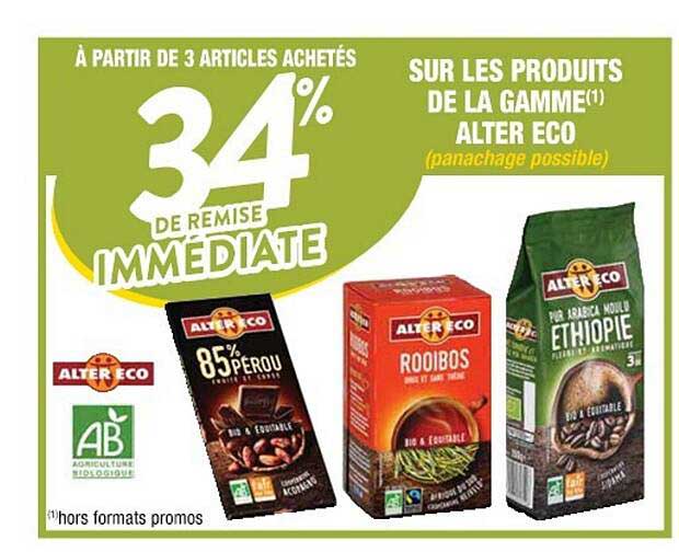 les produits de la gamme alter eco
