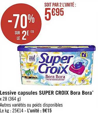 Lessive Capsules Super Croix Bora Bora