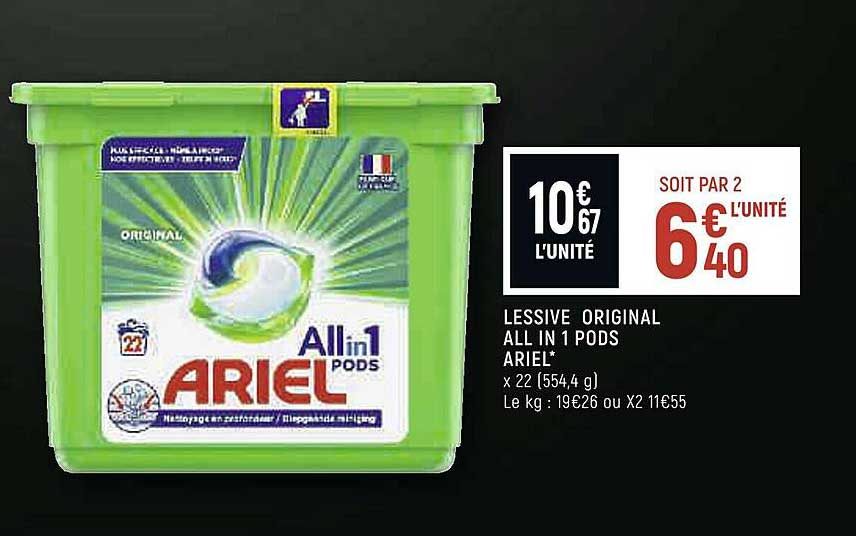 lessive original all in 1 pods ariel