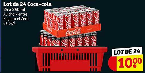 lot de 24 coca-cola