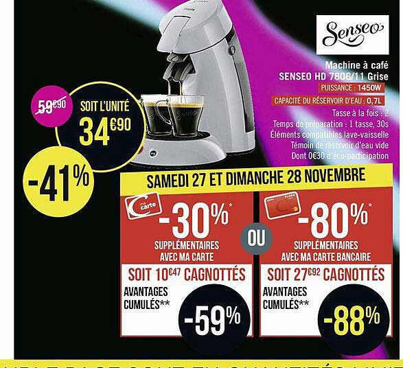 Machine à Café Senseo Hd 7806-11 Grise