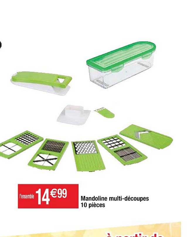 Mandoline Multi-découpes 10 Pièces