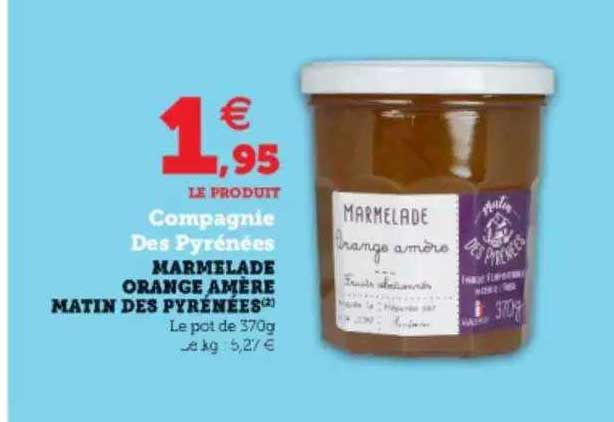 marmelade orange amère matin des pyrénées