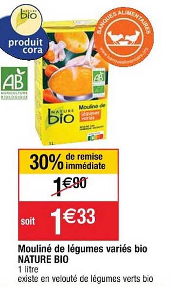 mouliné de légumes variés bio nature bio