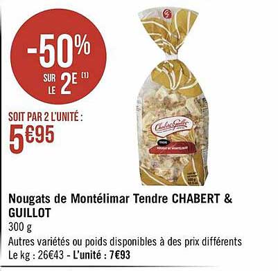 nougats de montélimar tendre chabert & guillot