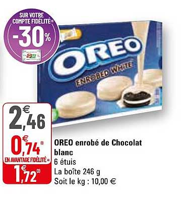 oreo enrobé de chocolat blanc