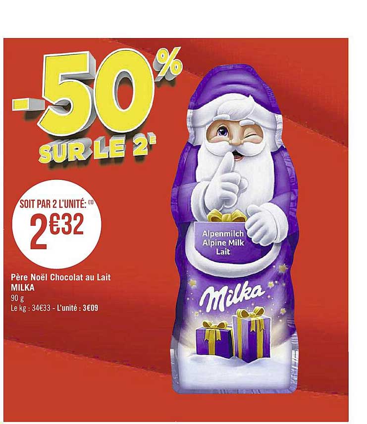 Père Noël Chocolat Au Lait Milka