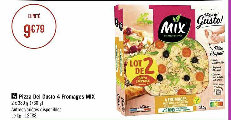 Pizza Del Gusto 4 Fromages Mix