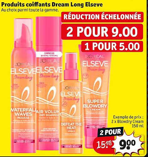 Produits Coiffants Dream Long Elsève