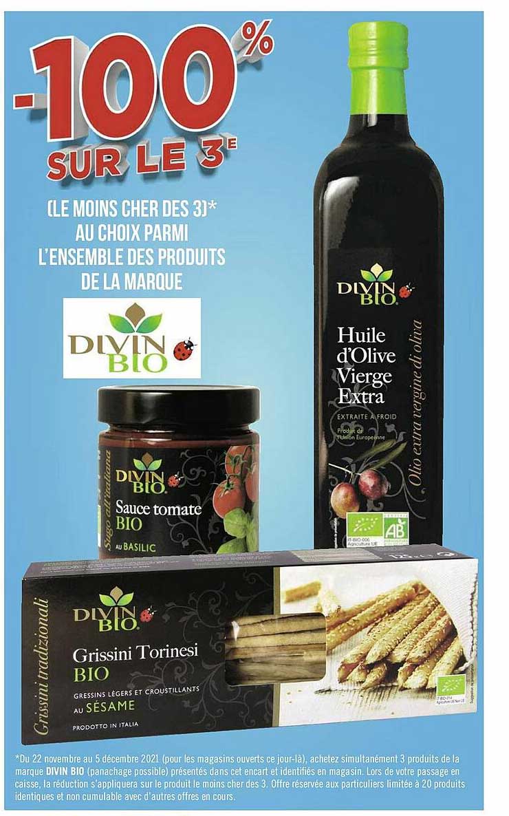 produits de la marque divin bio