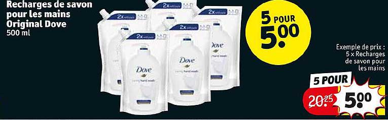 Recharges De Savon Pour Les Mains Original Dove