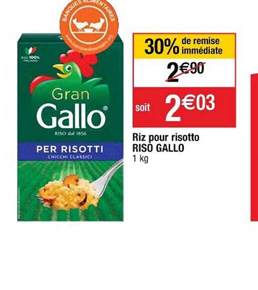 riz pour risotto riso gallo