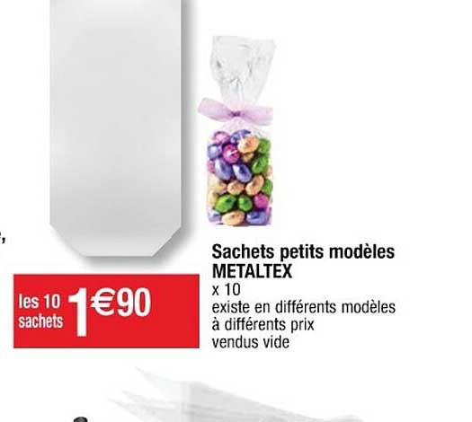 sachets petits modèles metaltex