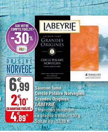 saumon fumé cercle polaire norvégien grandes origines labeyrie