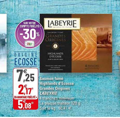 saumon fumé highlands d'écosse grandes origines labeyrie