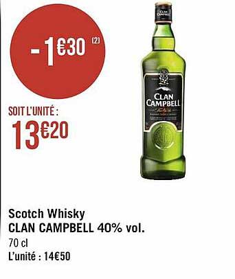 scotch whisky clan campbell 40% vol.
