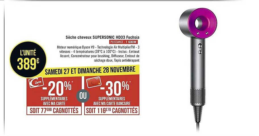 sèche cheveux supersonic hd03 fushsia