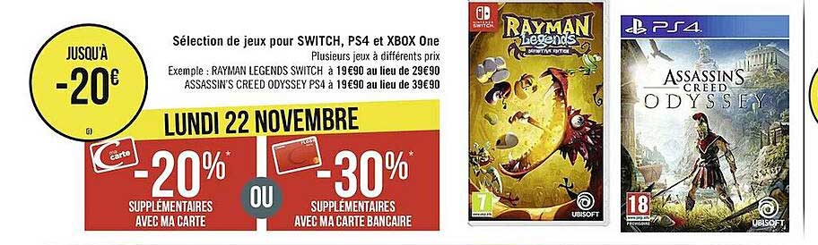 sélection de jeux pour switch, ps4 et xbox one