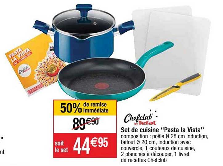 set de cuisine "pasta la vista" chefclub by tefal