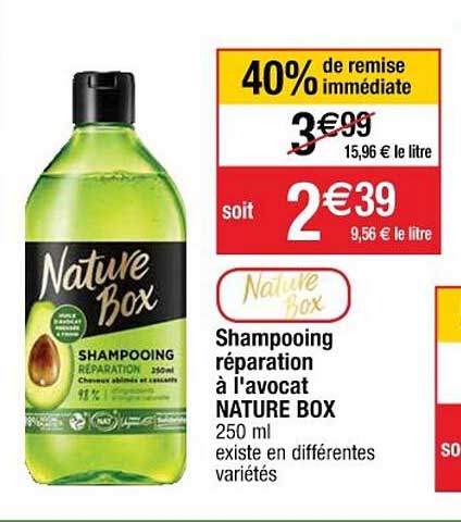 Shampooing Réparation à L'avocat Nature Box
