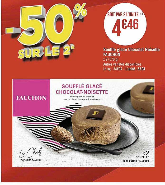 souffle glacé chocolat noisette fauchon