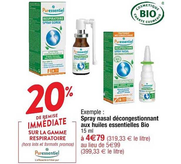 spray nasal décongestionnant aux huiles essentielles bio