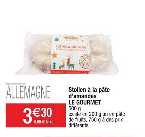 stollen à la pâte d'amandes le gourmet