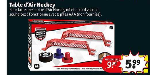 table d'air hockey