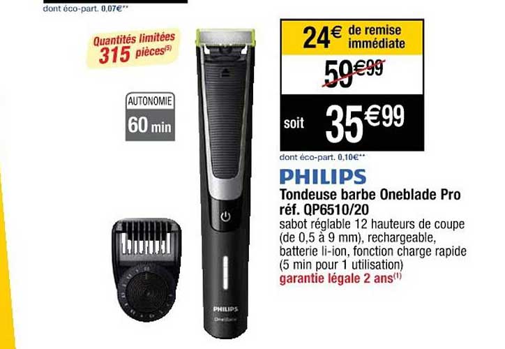 Tondeuse Barbe Oneblade Pro Philips