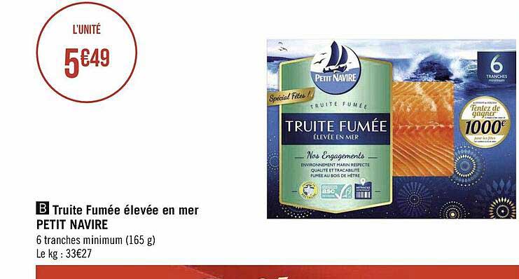 Truite Fumée élevée En Mer Petit Navire