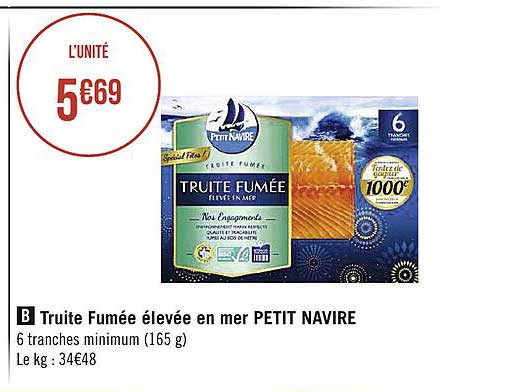 Truite Fumée élevée En Mer Petit Navire