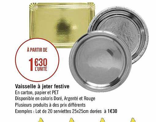 vaisselle à jeter festive