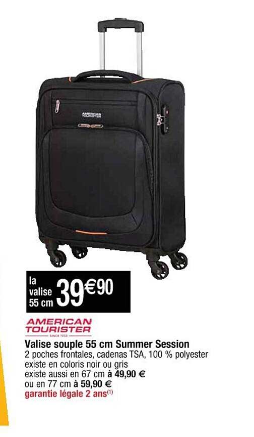 valise souple 55 cm summer session american tourister