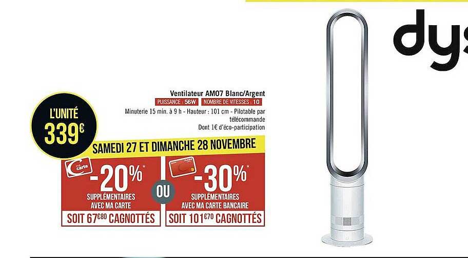 Ventilateur Amo7 Blanc-argent Dyson