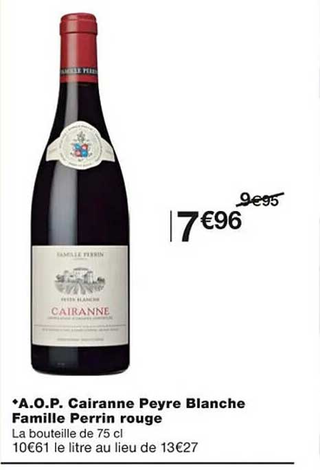 a.o.p. cairanne peyre blanche famille perrin rouge