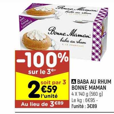 baba au rhum bonne maman