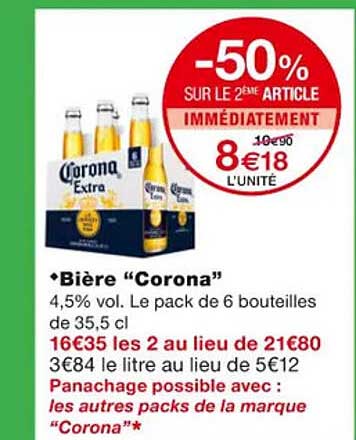 Bière "corona"