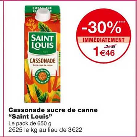 cassonade sucre de canne "saint louis"