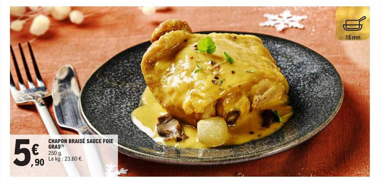 chapon braisé sauce foie gras