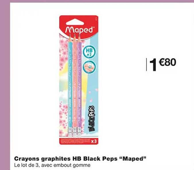 Crayons Graphites Hb Black Peps "maped"