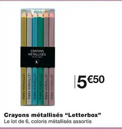 Crayons Métallisés "letterbox"