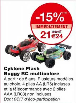 cyklone flash buggy rc multicolore