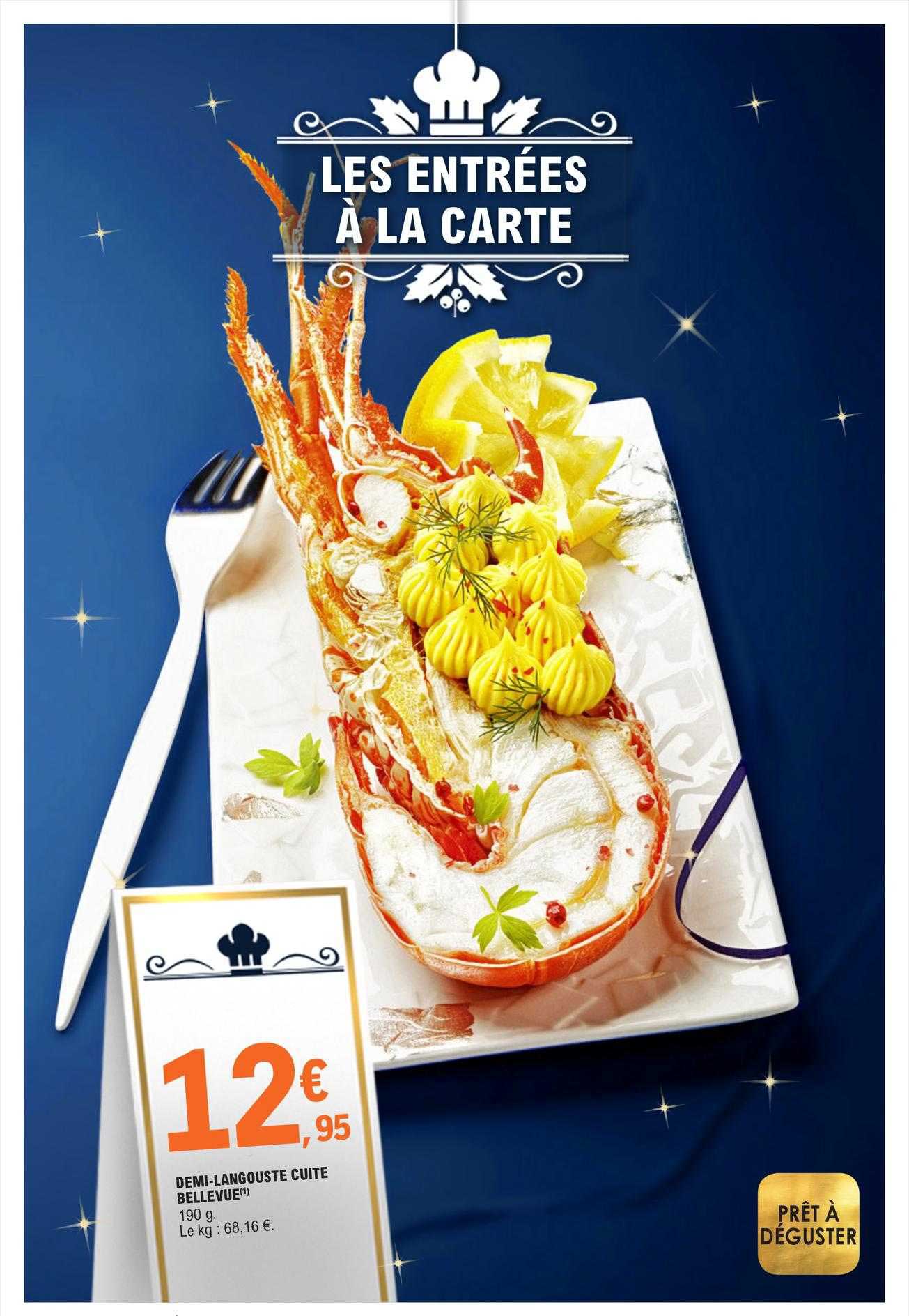 demi-langouste cuite bellevue