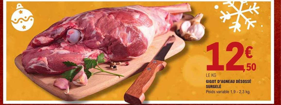 gigot d'agneau désossé surgelé