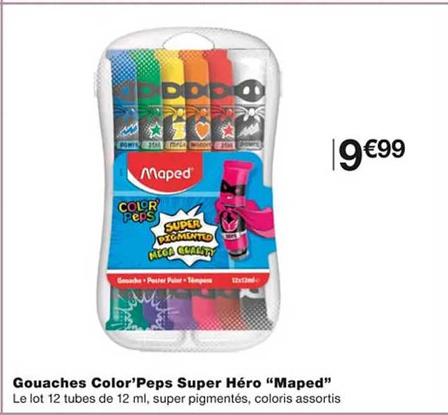 Gouaches Color'peps Super Héro "maped"
