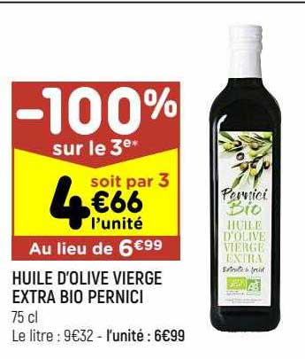 Huile D'olive Vierge Extra Bio Pernici